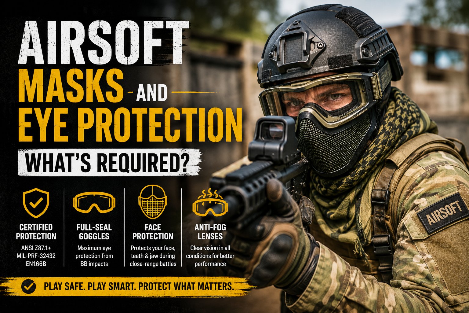 Airsoft Masks and Eye Protection: What's Required for Safe Play?