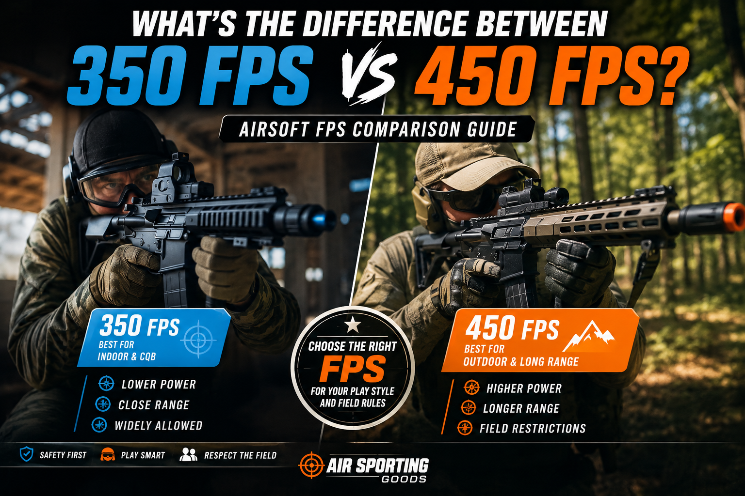What’s the Difference Between 350 FPS and 450 FPS in Airsoft?