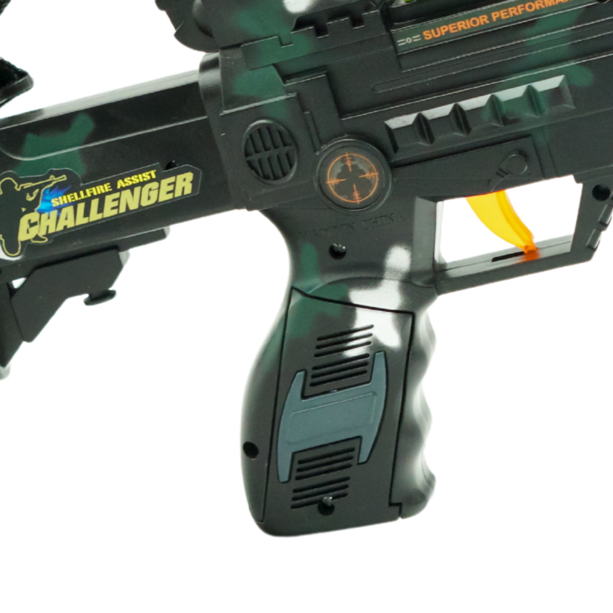 Battery Operated Military Toy Machine Gun for Kids with Light, Sound and Moving Barrel