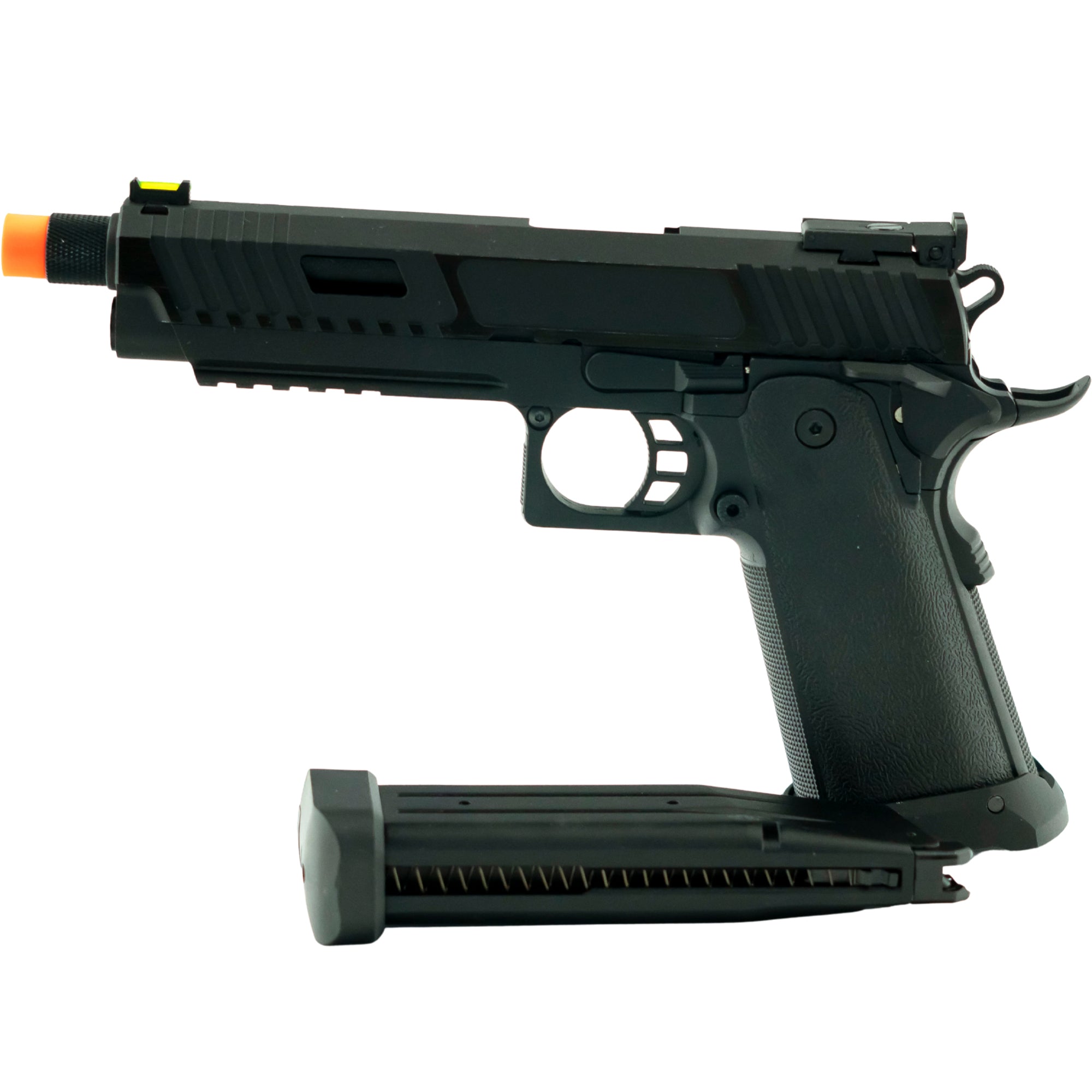 SRC Rusalka Combat Master Hi-Capa Blowback Airsoft Gas Pistol Fully Black