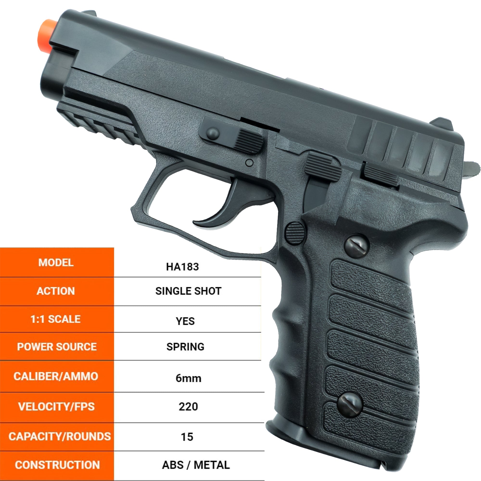 HFC Airsoft Spring Powered Pistol HA-183