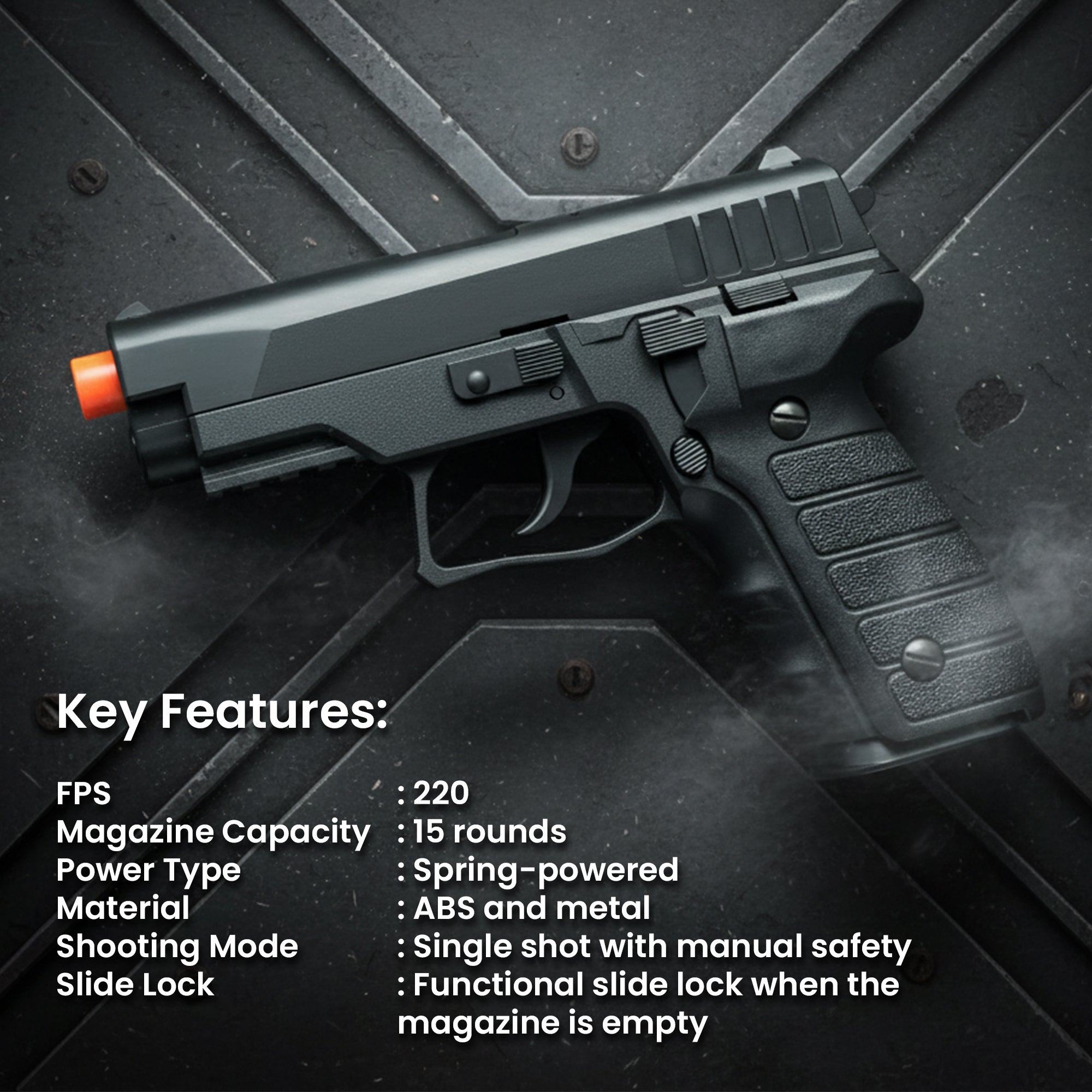 HFC Airsoft Spring Powered Pistol HA-183