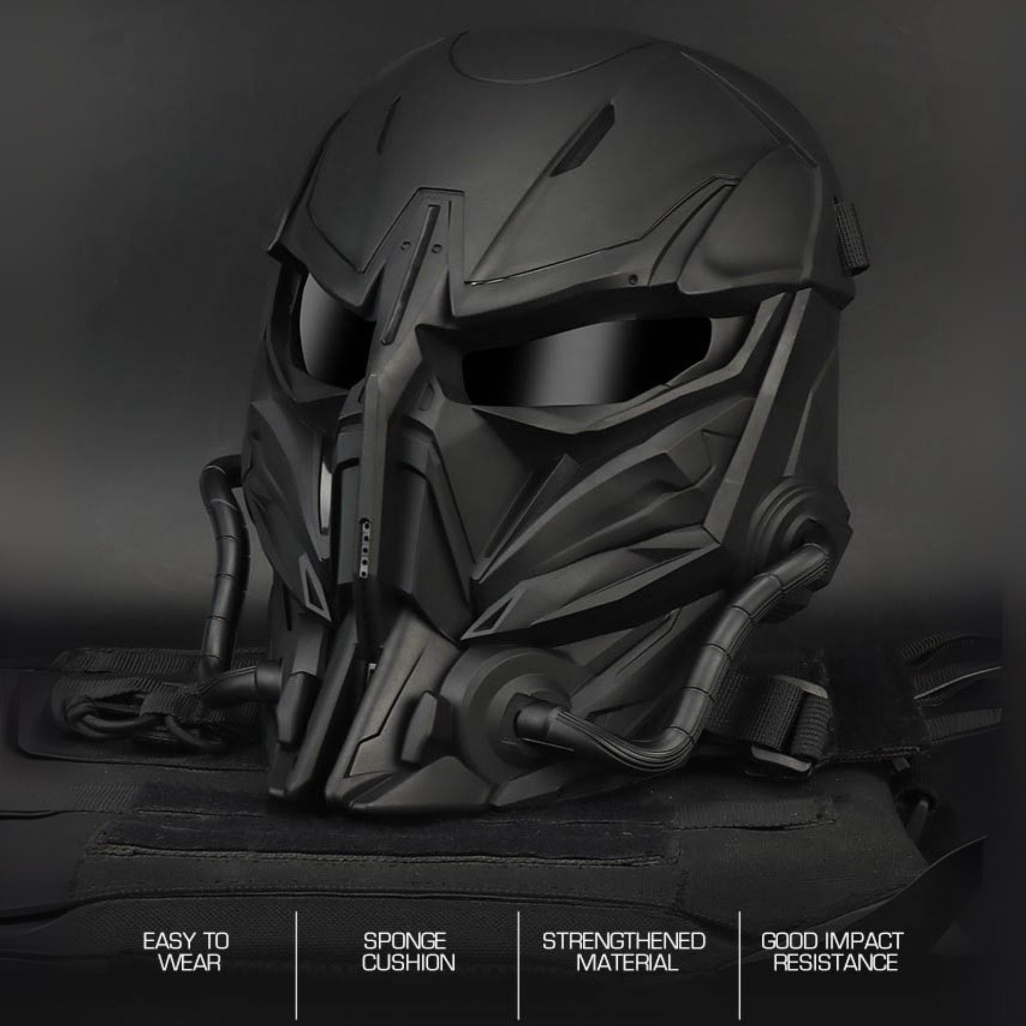 Wosport Chastener II Predator Airsoft Mask - Black