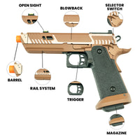 SRC Sahara Viper Semi Auto Dual Power GBB Airsoft pistol