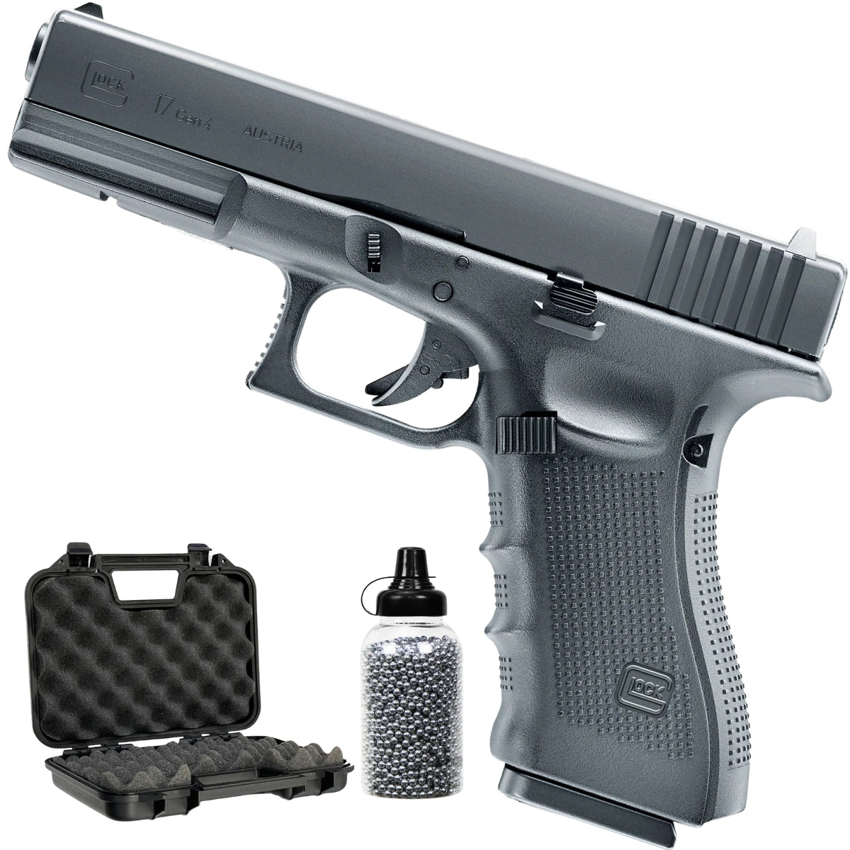 Glock G17 Gen 4 Steel BB Co2 Air Pistol Bundle Set