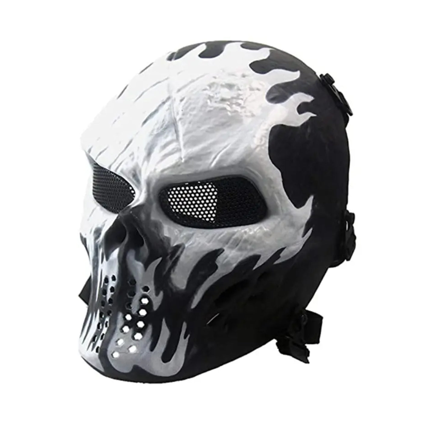 Flames Team Painted Scary Halloween Party Full Face Airsoft Mask