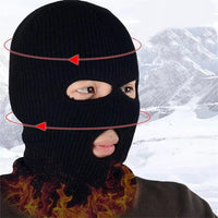 TRIMEX 3 Hole Knit Balaclava – Black Mask