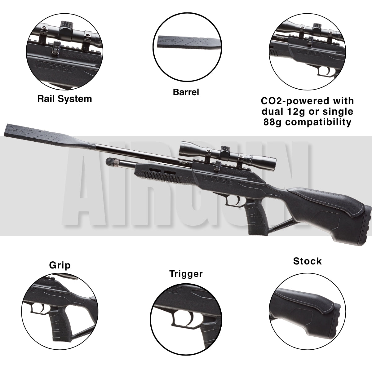 Umarex Fusion 2 .177 Quiet CO2 Air Rifle