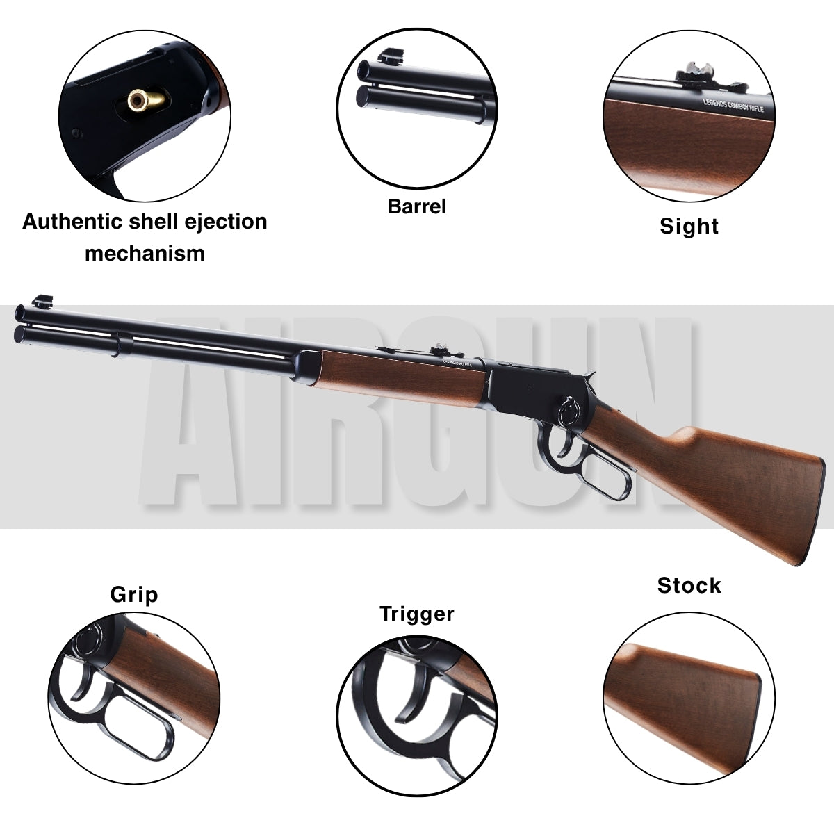 Legends Cowboy Lever-Action CO2 Air Rifle  .177 Caliber  Includes 10 BB Cartridges