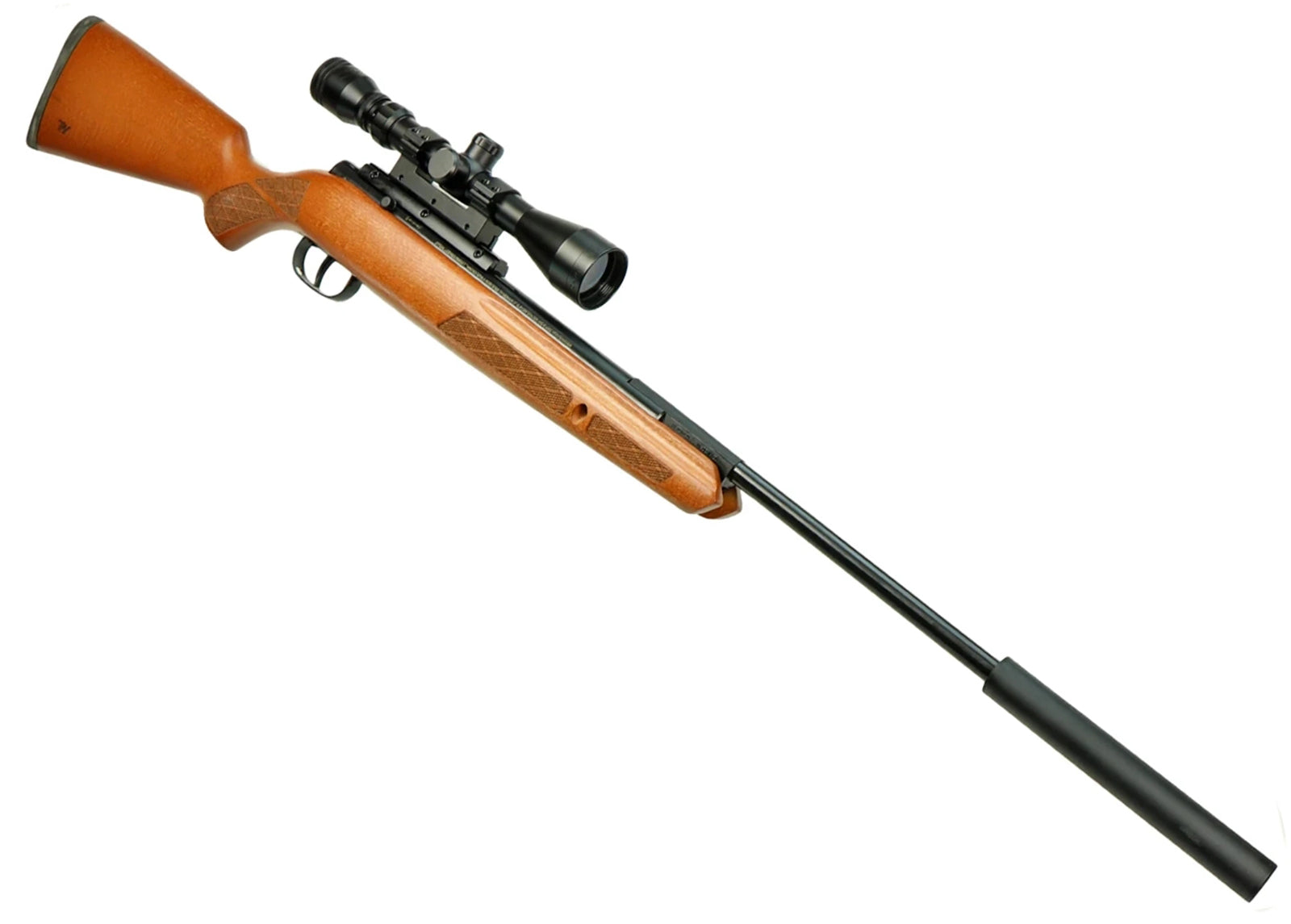 single-shot spring Air Rifle Model 55RS with moderator .22 - Winchester