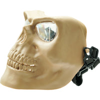 SRC Full Face Skull Airsoft Mask V2 Tan with Clear Lenses - P-36-DT1