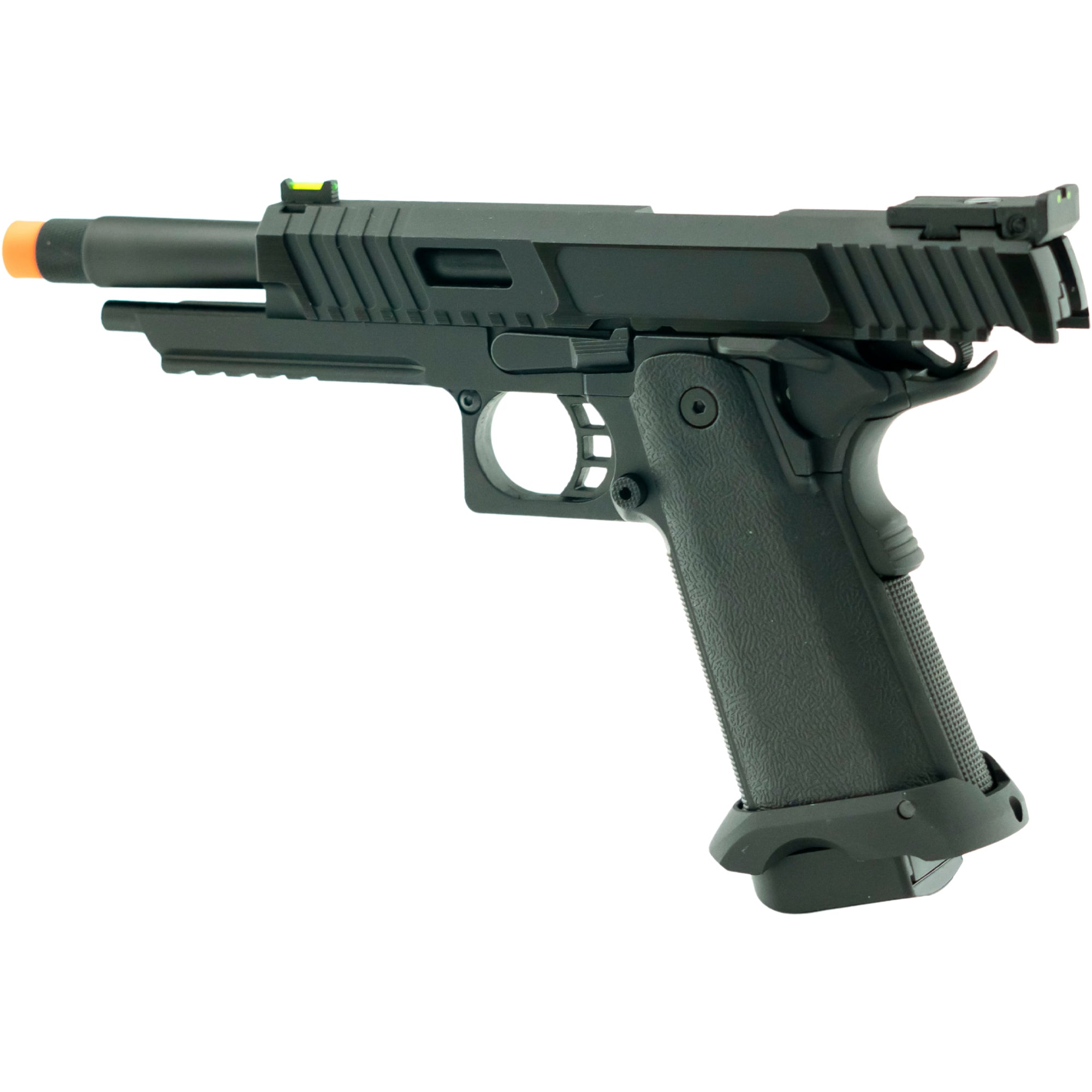 SRC Rusalka Combat Master Hi-Capa Blowback Airsoft Gas Pistol Fully Black