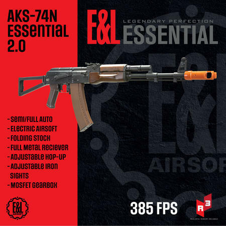 AKS-74N Essential 2.0 AEG 6mm Airsoft Electric Rifle 385 FPS - Umarex
