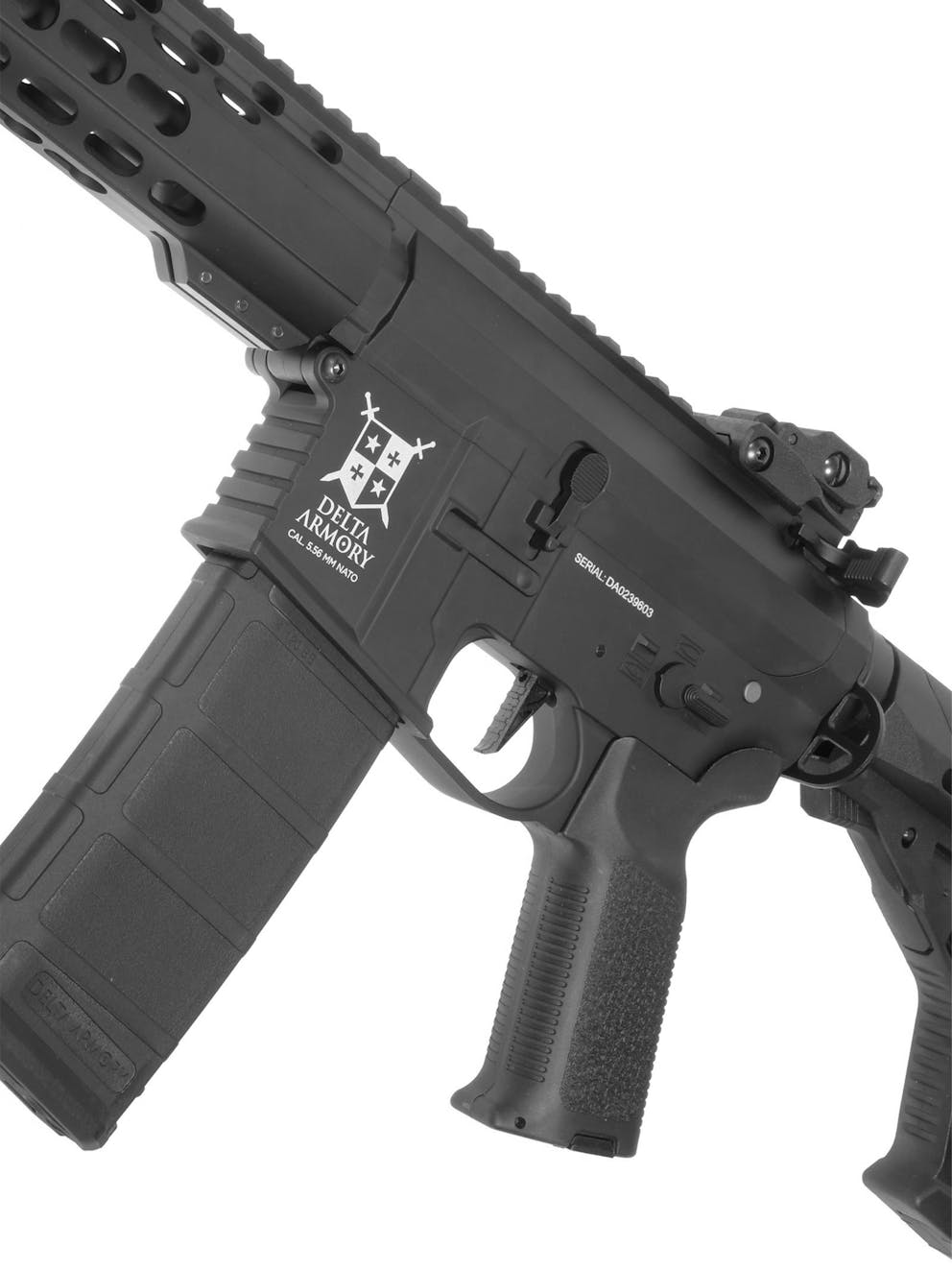 AR15 SilentOps DMR ALPHA AEG Airsoft Electric Rifle Gun - Delta Army