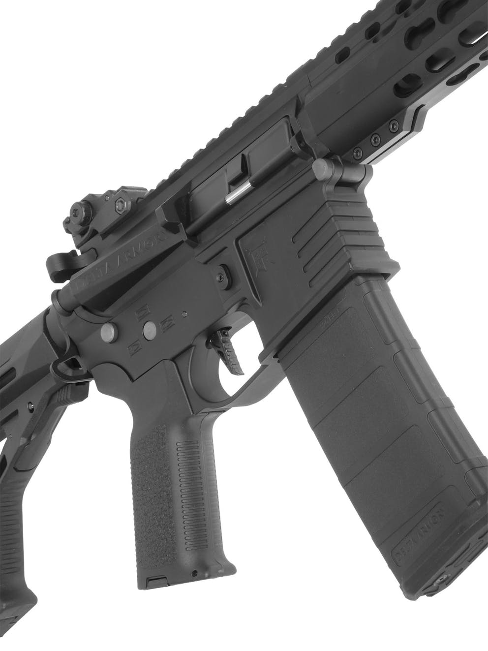 AR15 SilentOps DMR ALPHA AEG Airsoft Electric Rifle Gun - Delta Army