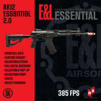 E&L AK12 Essential 2.0 Full Auto AEG Airsoft Electric Rifle - Umarex