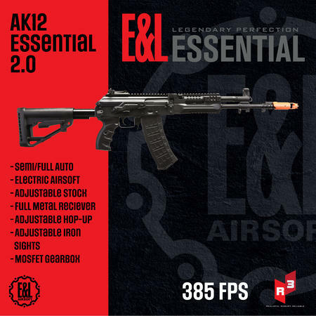 E&L AK12 Essential 2.0 Full Auto AEG Airsoft Electric Rifle - Umarex