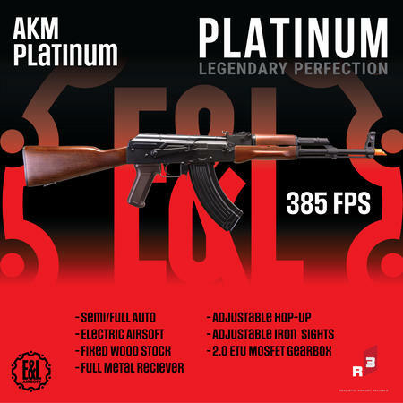 E&L AKM PLATINUM Full Auto AEG 6MM Airsoft Electric Rifle - Umarex