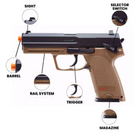 HECKLER & KOCH USP Semi Auto CO2 Non-Blowback Airsoft Pistol - Umarex