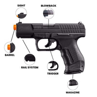 Walther P99 Airsoft CO2 Blowback Pistol 15 Rds Black - Umarex