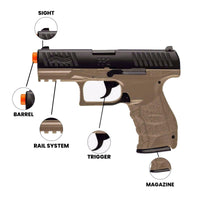 Walther PPQ Semi Auto Spring Airsoft Pistol 15 Rds - Umarex