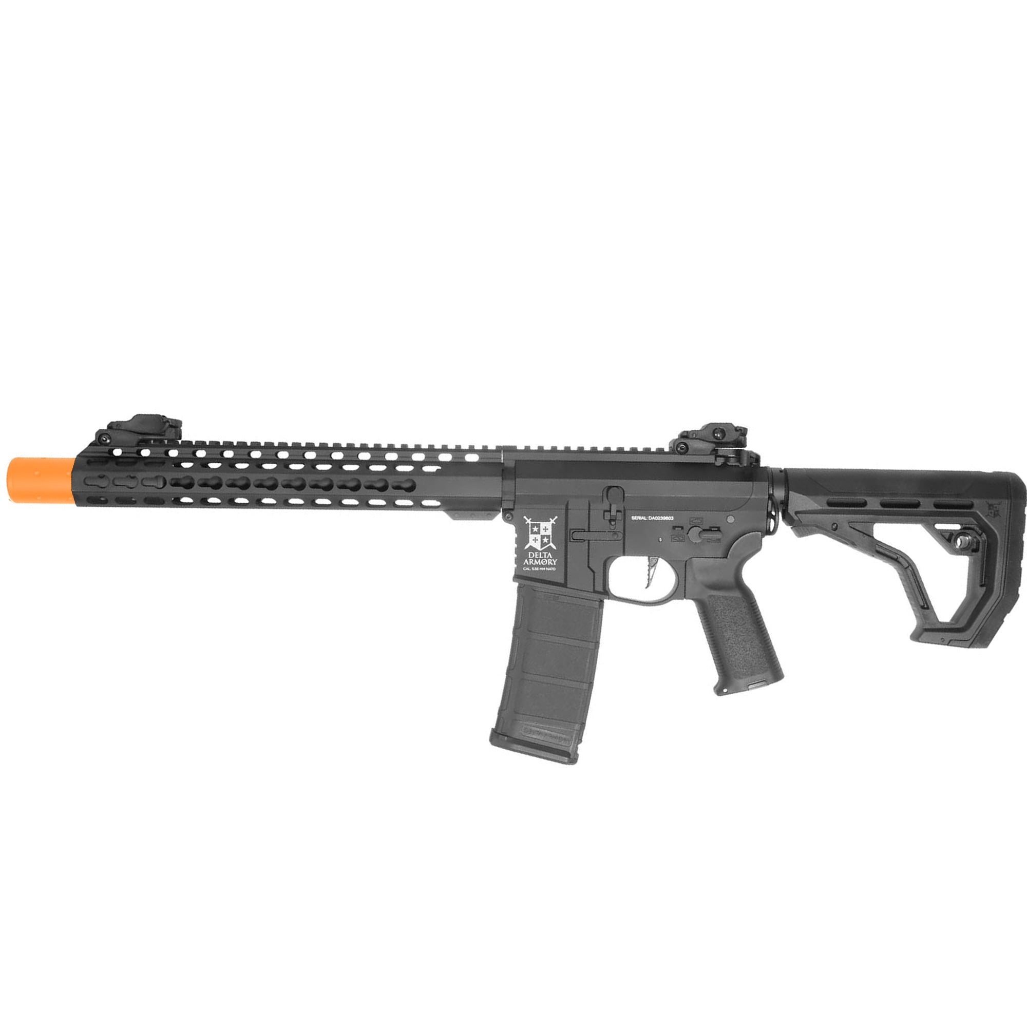 Airsoft AEG Rifle AEG Airsoft Electric Rifle AR15 SilentOps DMR ALPHA Gun - Delta Army