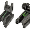 Airsoft Flip Up Fiber Optic Front & Rear Sight Set for 20mm Rail
