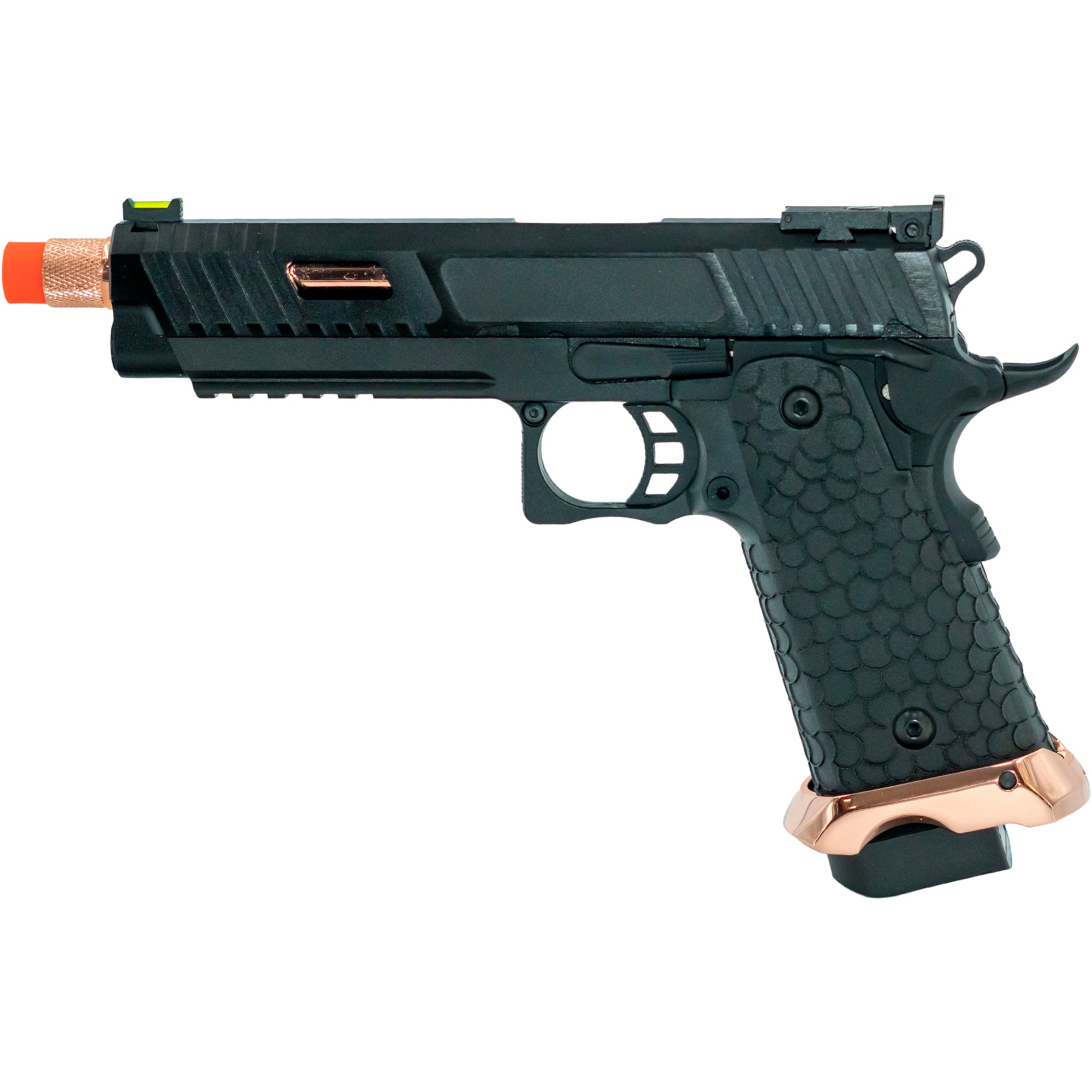Airsoft Gas Pistol Airsoft Gas Pistol Baba Yaga Combat Master Hi-Capa 5.1 Blowback with Threaded Barrel (BUNDLE)