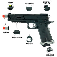 Airsoft Gas Pistol Kikimora Baba Yaga GBB Combat Master Hi-Capa