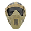 Airsoft Lower Face Mask Tan V5 Adjustable 600 FPS Resistant
