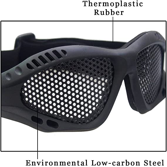 mesh airsoft goggles Airsoft Metal Mesh Goggles Black