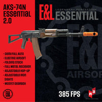 Airsoft Rifle AKS-74N Essential 2.0 AEG 6mm Airsoft Electric Rifle 385 FPS - Umarex