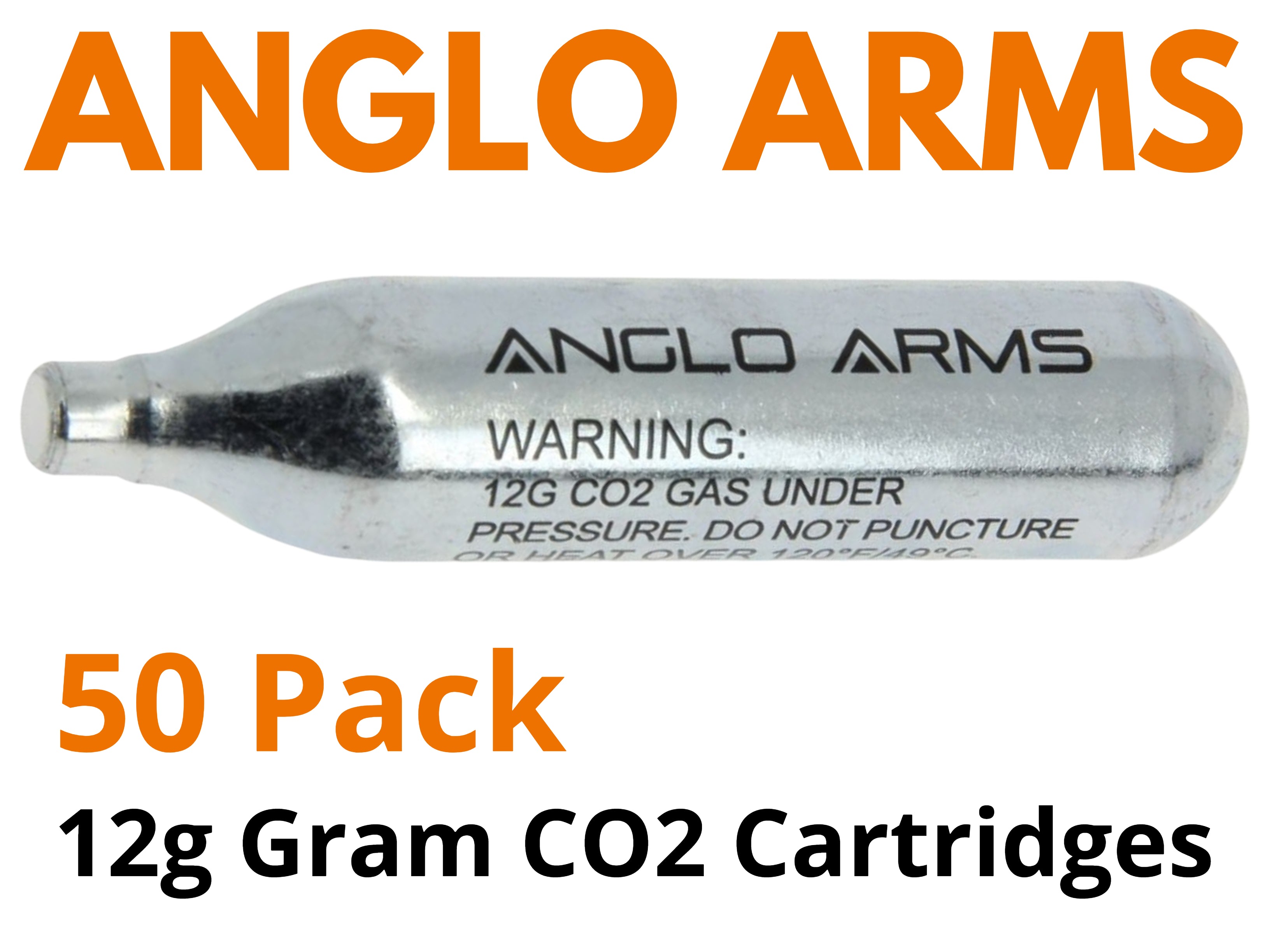 ANGLO ARMS ANGLO ARMS 12g CO2 Cartridge Set - 50-Pack
