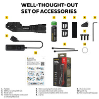 Flashlight Armytek Parma C2IR Pro White & IR Rifle Flashlight | 1250 Lumens