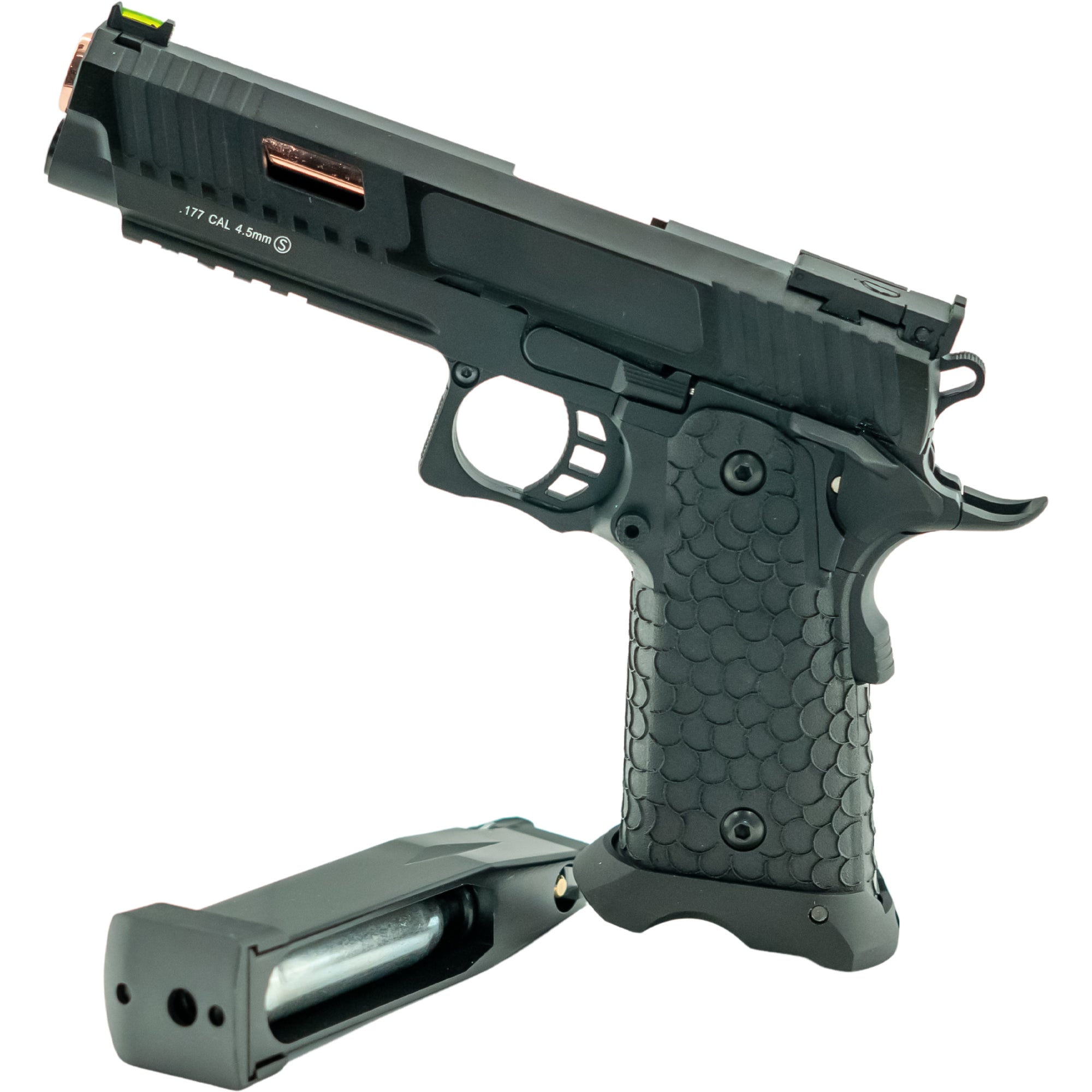 CO2 Air Gun Baba Yaga Blowback CO2 Air Pistol Fully Metal Gold Barrel - L45-21051X