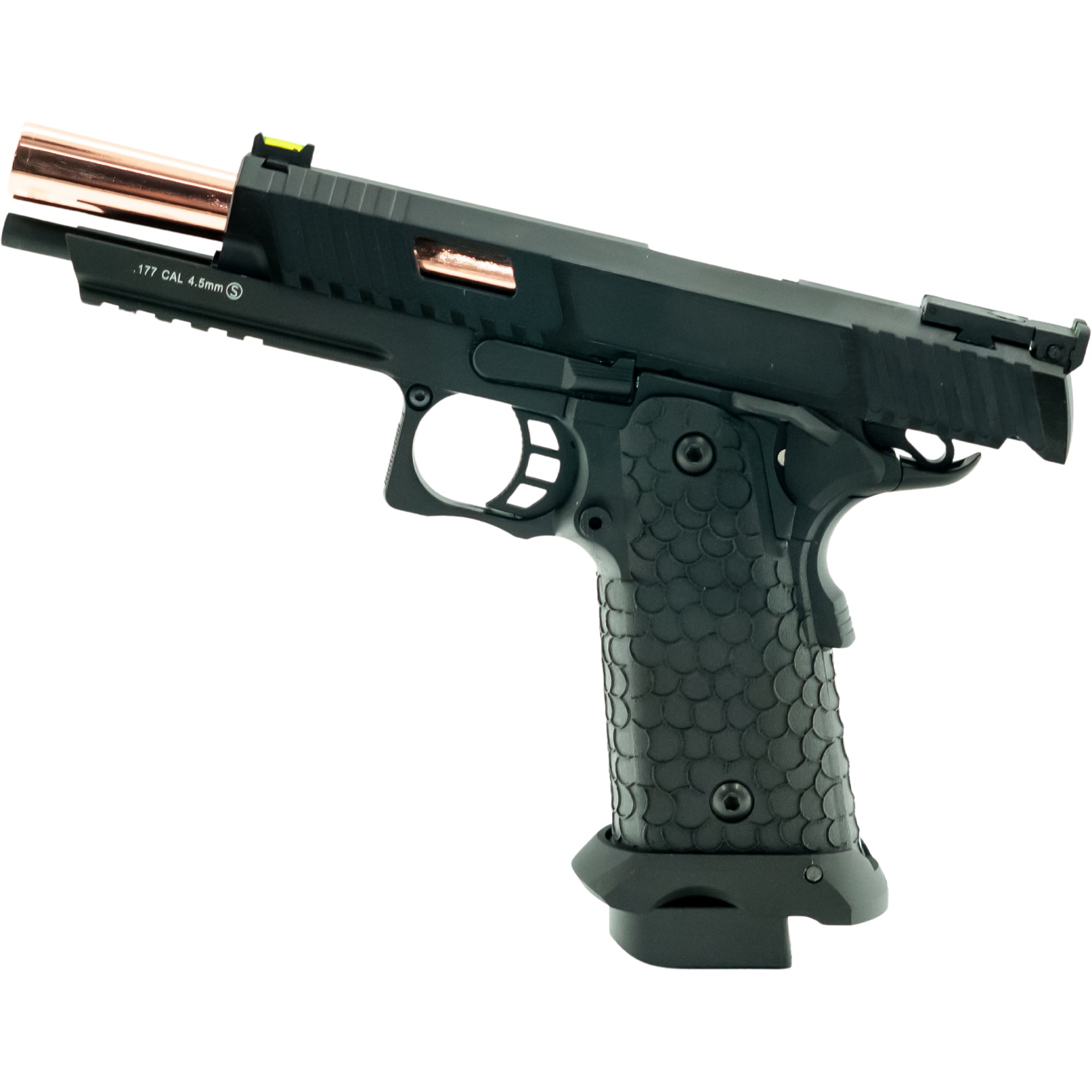CO2 Air Gun Baba Yaga Blowback CO2 Air Pistol Fully Metal Gold Barrel - L45-21051X