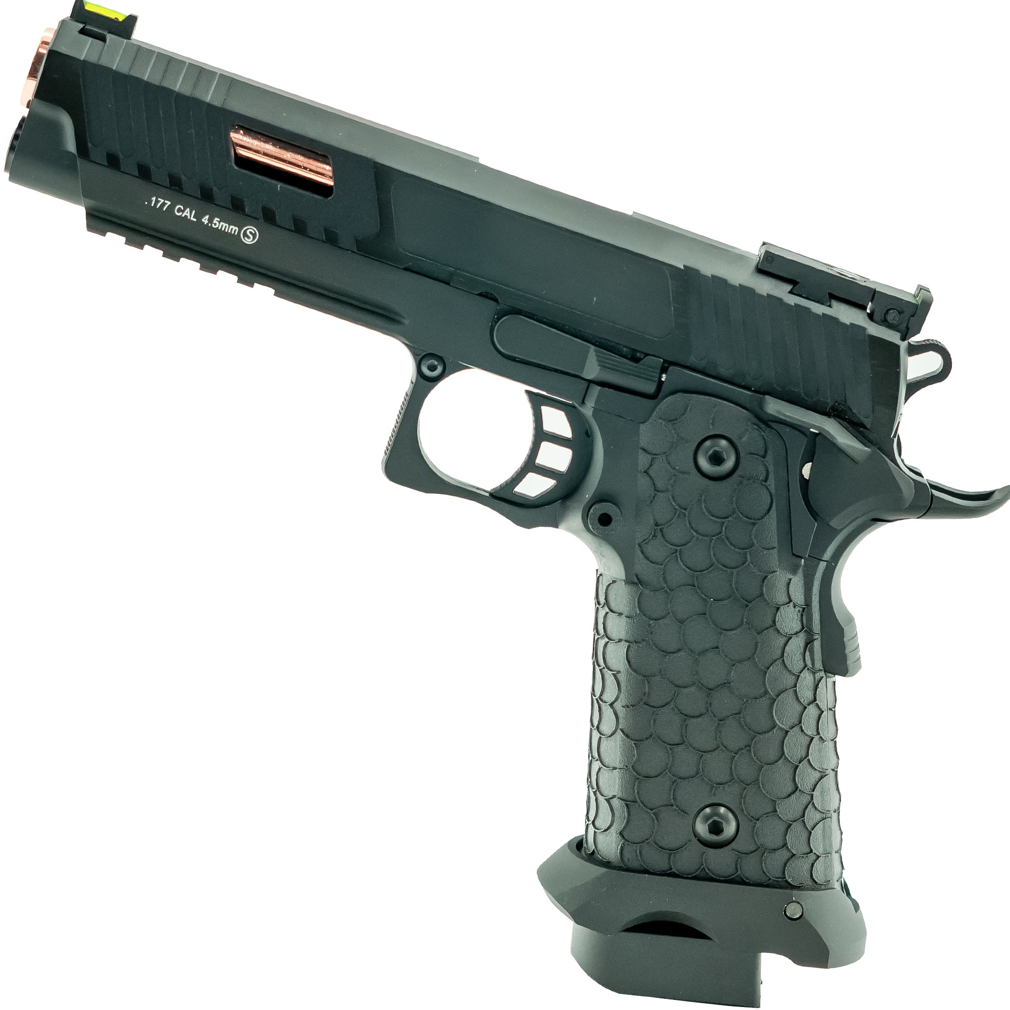 CO2 Air Gun Baba Yaga Blowback CO2 Air Pistol Fully Metal Gold Barrel - L45-21051X