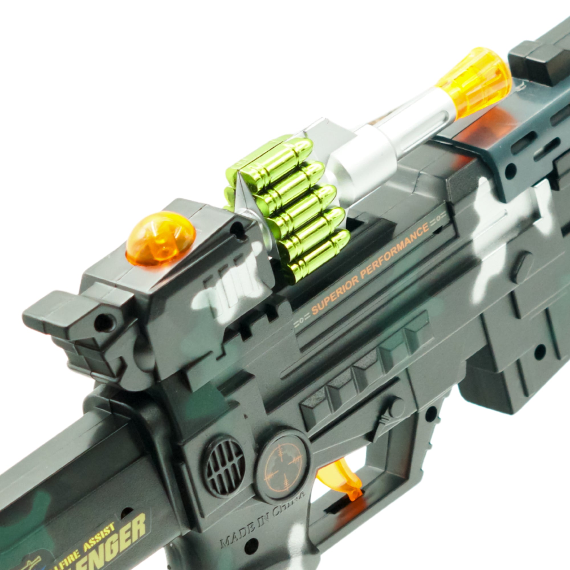 Airsoft Toy Gun Battery Operated Military Toy Machine Gun for Kids with Light, Sound and Moving Barrel