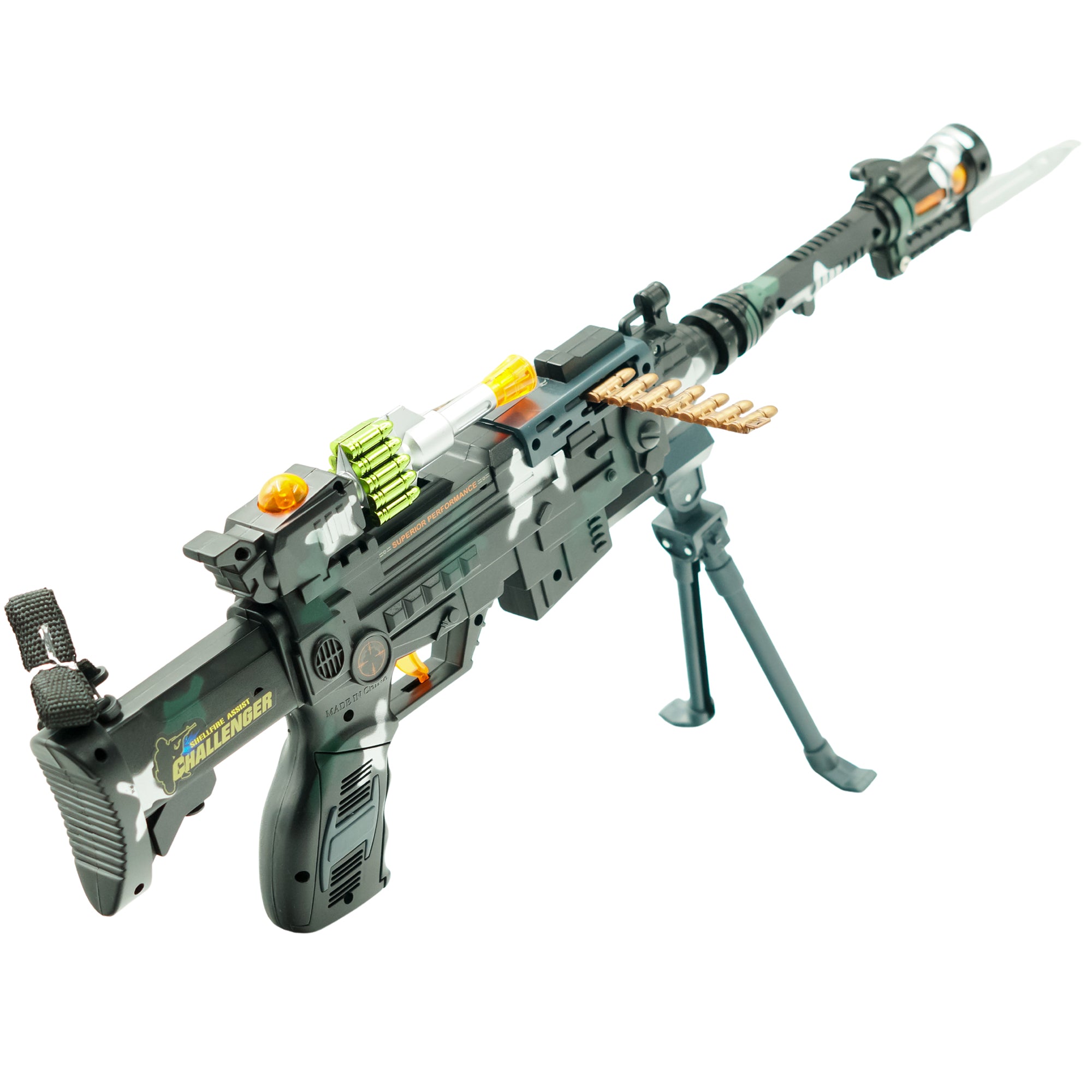 Airsoft Toy Gun Battery Operated Military Toy Machine Gun for Kids with Light, Sound and Moving Barrel