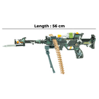 Airsoft Toy Gun Battery Operated Military Toy Machine Gun for Kids with Light, Sound and Moving Barrel