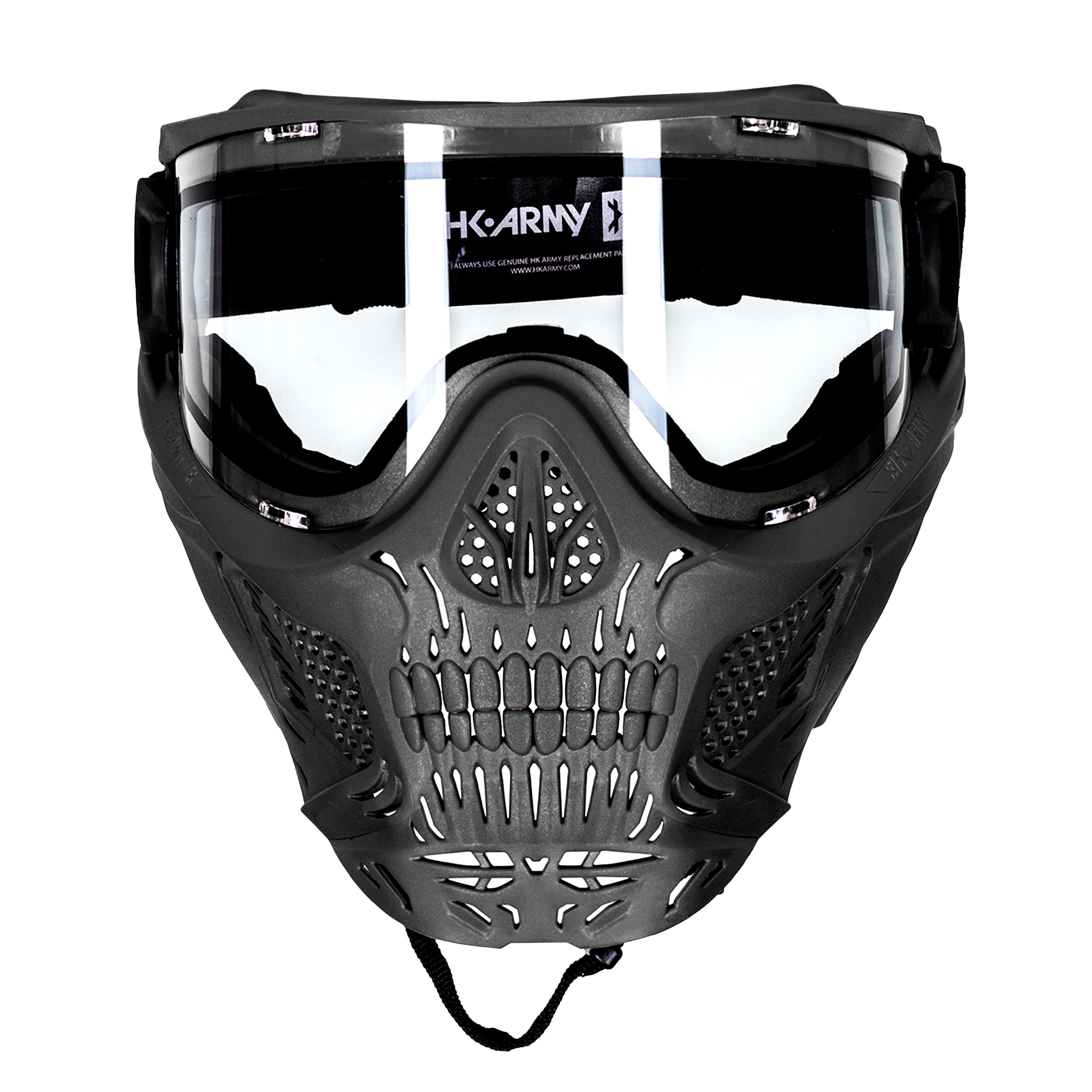 HK Army HSTL Skull Full Face Goggle - Black w/ Clear Anti-Fog Lens
