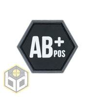 Airsportinggoods BALLISTIC DESIGNS BLOOD GROUP AB+ BALLISTIC HEX PATCH BH00122
