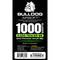 Airsoft Tracer BB's Bulldog 0.20g Tracer BB 1000 Bag – Premium Green 6mm Tracer Airsoft BBs