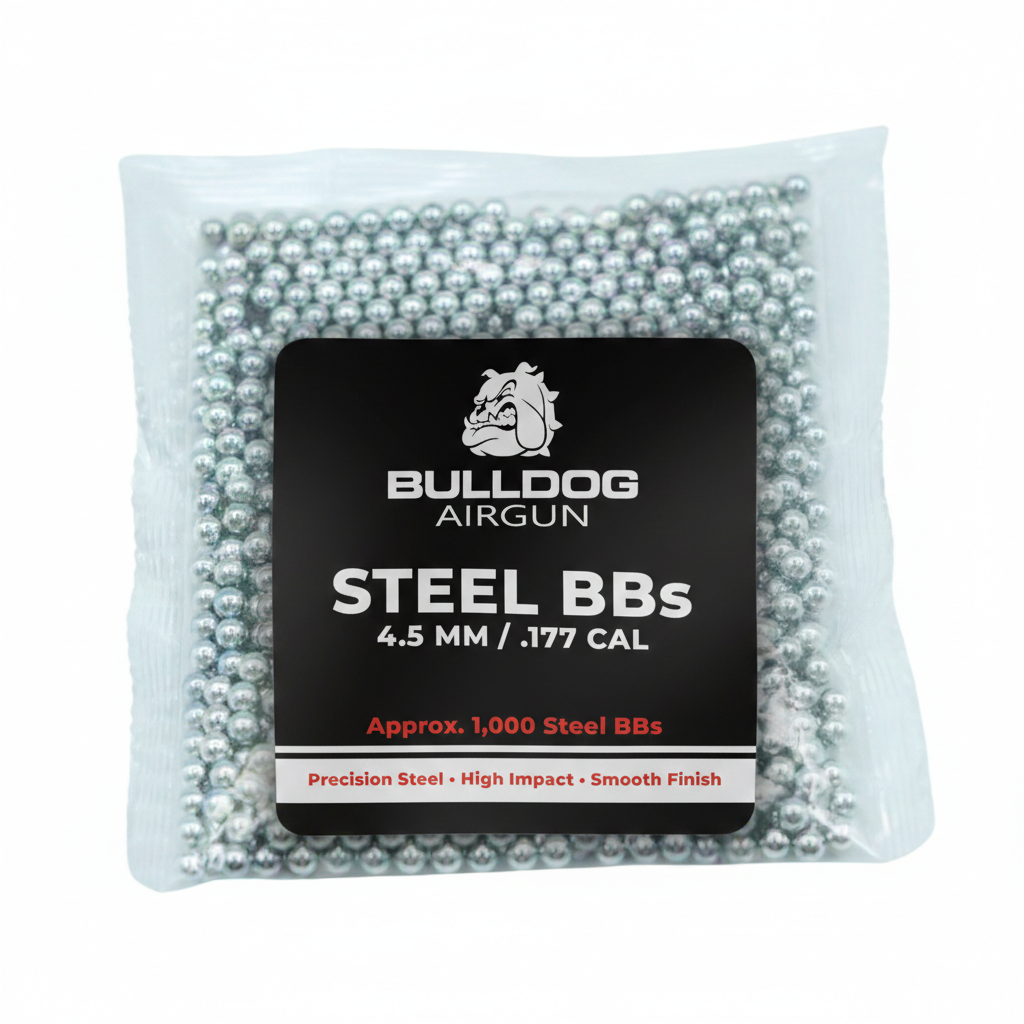 Steeel BBs Bulldog 4.5mm Steel BBs for Airguns 1000 Count