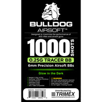 Airsoft Tracer BB's Bulldog Airsoft 0.25g Tracer BB 1000 Bag – Premium 6mm Glow Tracer BBs