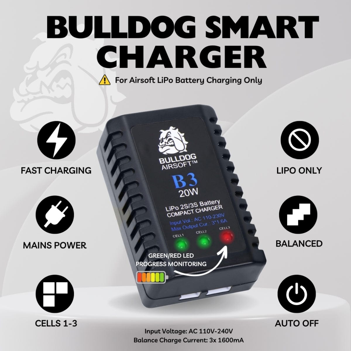 Airsportinggoods BULLDOG BULLDOG B3 LI-PO BATTERY CHARGER