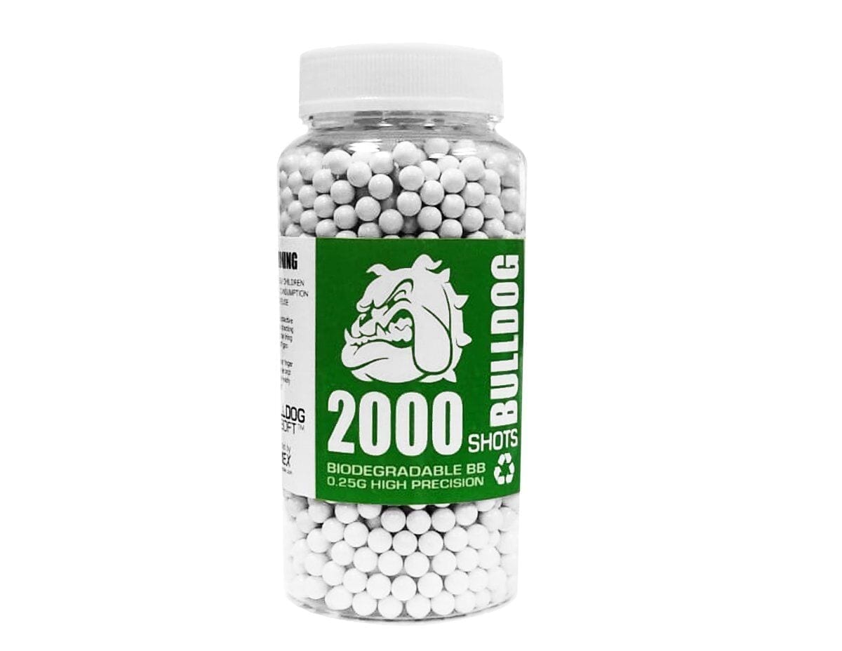 BULLDOG AIRSOFT BBS Bulldog Biodegradable 0.25 G White 2000 Airsoft BB
