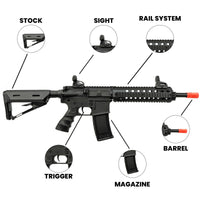 Airsoft AEG Rifle Bulldog ST Delta M AEG Airsoft Rifle - Black