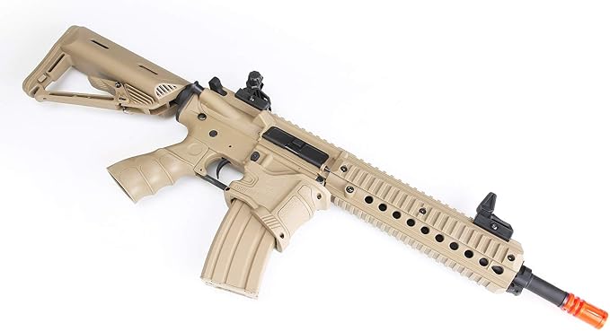 Bulldog Airsoft TM Bulldog ST Delta QD AEG Airsoft Rifle - Tan, 300 Rounds, Full Metal