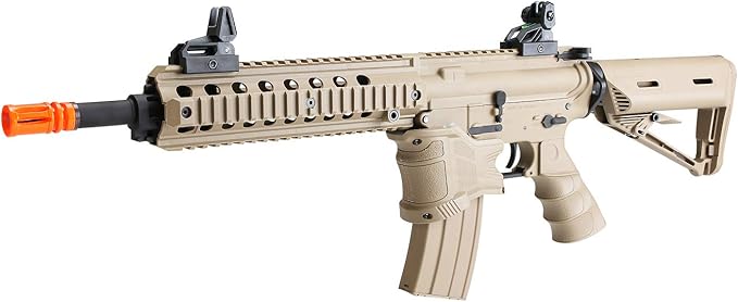 Bulldog Airsoft TM Bulldog ST Delta QD AEG Airsoft Rifle - Tan, 300 Rounds, Full Metal